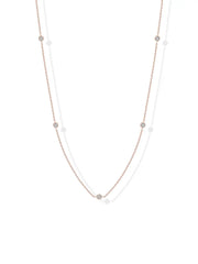 PAVOI 14K vergoldete Halskette für Damen – filigrane Choker-Halskette mit simulierten Diamanten – leichte CZ-Kettenhalskette für Damen
