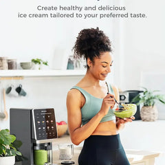 10-Funktionen Elektro-Eismaschine, 8 Programme + Mix-In & Re-Spin, hausgemachtes Eis, Gelato, Frozen Yogurt & mehr, High-Protein, Keto, vegan, laktosefrei Optionen
