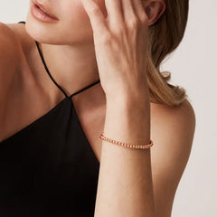 PAVOI Beaded Bracelet for Women - 14K Gold Plated Lightweight Womens Ball Bracelet - Gold Bracelets Cute Stackable Jewelry