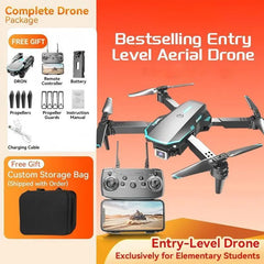 Aerial Photography Drone, Foldable Kids RC Quadcopter with Dual Cameras, Beginner Drone with Headless Mode, One-key Takeoff & One-key Landing, Foldable WiFi FPV Drone, Perfect Holiday, Carnival and New Year Gifts for Kids Ages 14+, TongLi Drone
