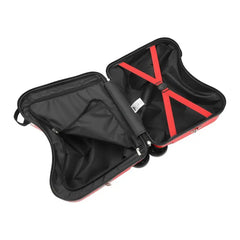 Valise rigide à roulettes Disney Cars à monter - Rouge