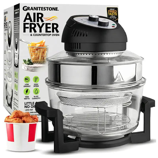 Granitestone 16 Quart Extra Large Air Fryer - Oil-Less Crispy Cooking for Healthier Meals