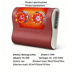 Neck massage pillow, with 20 neck kneading heads and a 6-key control panel including neck, shoulders, waist, back and legs. It is very suitable for office workers and the elderly. It is the best gift for parents, friends and lovers.