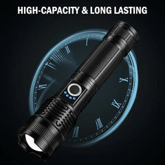 【SummerVibes】2PACKS High Lumen Rechargeable LED Flashlights Ultra-Bright Flashlights 5 Modes With COB Light Tactical Accessories,Zoom-able Torch Handheld Flashlight,For Outdoor Emergency Signaling Backyard BBQ Adjust Brightness Labor Day spotlight