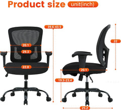 400 lbs Big & Tall Office Chair – Wide Seat Ergonomic Computer Desk Chair with Lumbar Support