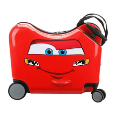 Valise rigide à roulettes Disney Cars à monter - Rouge