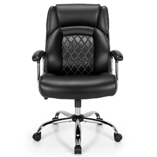 500 lbs Big & Tall Office Chair – High Back Adjustable Leather Task Chair
