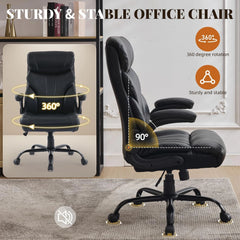 500 lbs Big & Tall Office Chair – Wide Ergonomic Gaming & Work Desk Chair