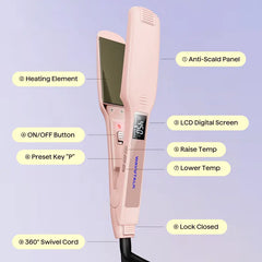 Wavytalk Hair Straightener 1.75 Inch for Effortless Straightening