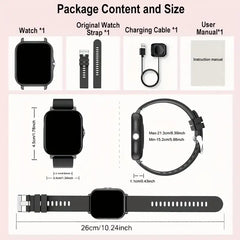 Father's Day and Summer Festivals:New Smartwatch (Black & Pink) Wearable Device Super Bowl, Super Bowl Outdoor Sports、Smart watch, wireless talking/dialing, multi-sport mode, call reminder and rejection, SMS reminder message reminder various APP reminders