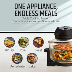 Granitestone 16 Quart Extra Large Air Fryer - Oil-Less Crispy Cooking for Healthier Meals
