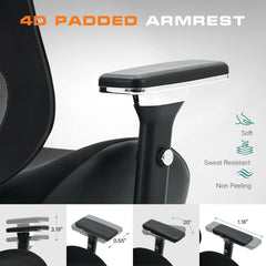 750 lbs Big & Tall Office Chair – Extra Wide Ergonomic Desk Chair with Thick Seat Cushion