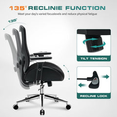 750 lbs Big & Tall Office Chair – Extra Wide Ergonomic Desk Chair with Thick Seat Cushion