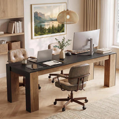 78.7" Extra Long Two Person Computer Desk – Heavy-Duty Double Office Work Desk