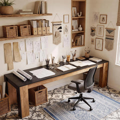 78.7" Extra Long Two Person Computer Desk – Heavy-Duty Double Office Work Desk