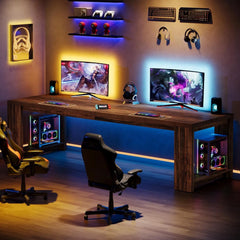 86.6" Extra Long Two Person Desk – Double Computer & Writing Table for Home Office