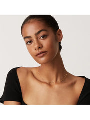 PAVOI 14K vergoldete Halskette für Damen – filigrane Choker-Halskette mit simulierten Diamanten – leichte CZ-Kettenhalskette für Damen
