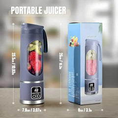 Ultimate Digital Juicer Blender with LED Display, Multimode Leak-Proof Large Capacity USB Rechargeable Cool Tech Gadget for Fruit & Vegetable, Liquid Diet, Travel, Household Kitchen Mother's Day Gift, Cool Tech Gadgets Instant Smoothie Maker