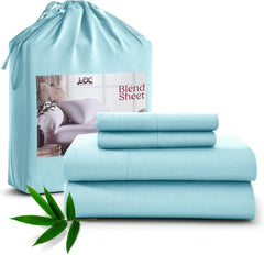 Lux Decor Bedsheet Set, Rayon Derived from Bamboo, Breathable & Soft, Hotel Luxury Silky Bedding