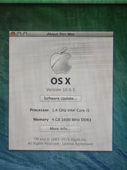 Apple MacBook Air 2013 11-Inch A1465 Core i5 4GB RAM 128GB SSD Laptop