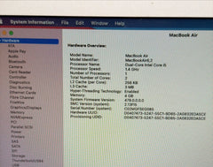 Apple MacBook Air Early 2014 13-Inch A1466 Core i5 4GB RAM 128GB SSD