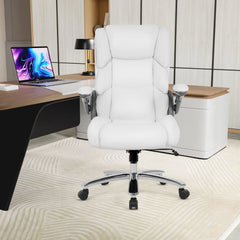 Big & Tall 400 lbs Executive Office Chair – Adjustable Leather Desk Chair with Armrests