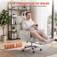 Big & Tall Executive Office Chair with Footrest – High Back Ergonomic Desk Chair
