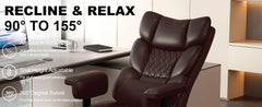Big & Tall Executive Office Chair with Footrest – High Back Ergonomic Desk Chair