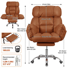 Big & Tall Executive Office Chair with Footrest – High Back Ergonomic Desk Chair