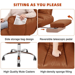 Big & Tall Executive Office Chair with Footrest – High Back Ergonomic Desk Chair