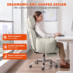 Big & Tall Executive Office Chair with Footrest – High Back Ergonomic Desk Chair