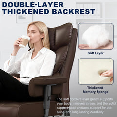Big & Tall Executive Office Chair with Footrest – High Back Ergonomic Desk Chair