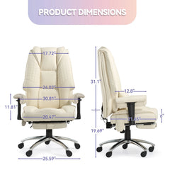 Big & Tall Massage Office Chair with Heat – 6-Point Vibration Reclining Ergonomic Desk Chair