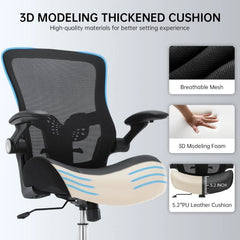 Big & Tall Office Chair 400 lbs – Ergonomic Mesh Desk Chair with High Back, Black