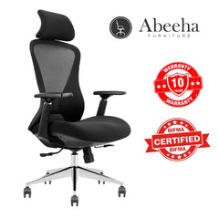 Black Ergonomic Mesh Office Chair – Adjustable Lumbar Support Swivel Desk Chair