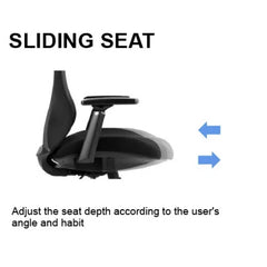 Black Ergonomic Mesh Office Chair – Adjustable Lumbar Support Swivel Desk Chair