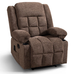 CANMOV 350 lb Manual Massage Recliner Chair with Heat, Storage & Cup Holders