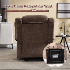 CANMOV Manual Recliner Chair – Massage & Heat Recliner with Cup Holders