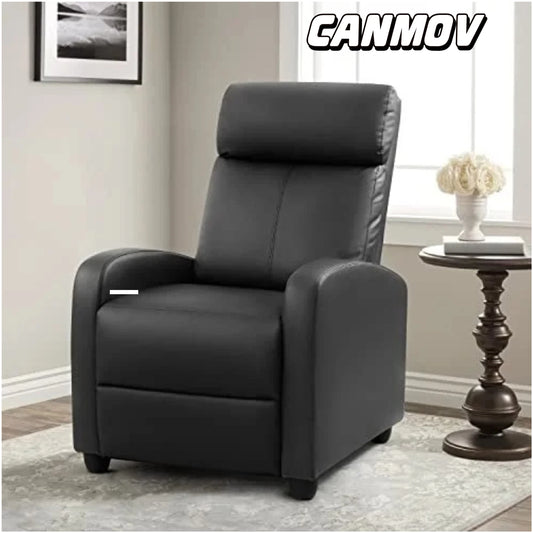 CANMOV Massage Recliner Chair, PU Leather Reclining Chair for Living Room & Home Theater