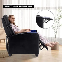CANMOV Massage Recliner Chair, PU Leather Reclining Chair for Living Room & Home Theater
