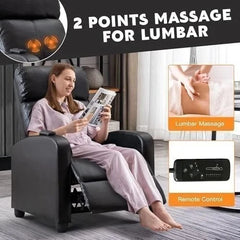 CANMOV Massage Recliner Chair, PU Leather Reclining Chair for Living Room & Home Theater