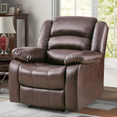 Canmov Breathable PU Leather Manual Recliner Chair, Single Sofa Lounge Chair