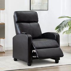 Canmov Massage Recliner Chair with 2 Vibrating Nodes, 160° Adjustable Manual Recliner, Black