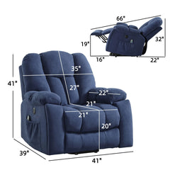 Canmov Power Lift Recliner Chair with Massage & Heat, USB Ports & 2 Cup Holders