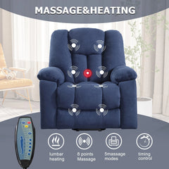 Canmov Power Lift Recliner Chair with Massage & Heat, USB Ports & 2 Cup Holders