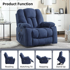 Canmov Power Lift Recliner Chair with Massage & Heat, USB Ports & 2 Cup Holders