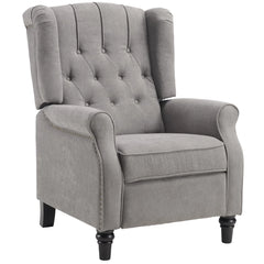 Canmov Pushback Recliner Chair, Wingback Accent Armchair with Rivet Decoration