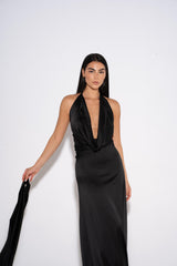 Glamour Evening Dress - Black