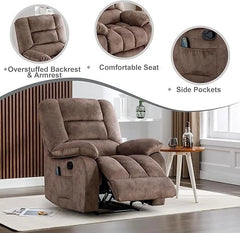 EBELLO Overstuffed Massage Recliner Chair with Heat & Massage for Living Room