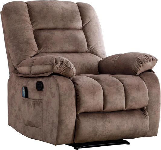 EBELLO Overstuffed Massage Recliner Chair with Heat & Massage for Living Room